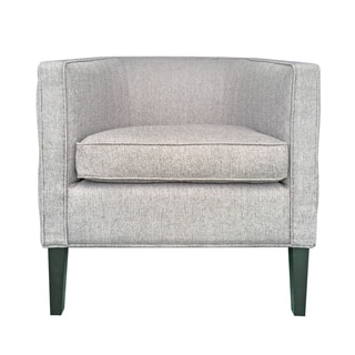 Tufted Grey Stallion Linen Lulu Club Chair
