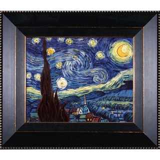 Vincent Van Gogh 'Starry Night' Hand Painted Framed Canvas Art