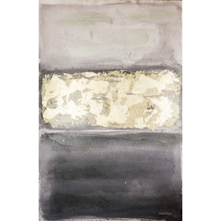 Hadden Spotts Black/Grey/Gold Abstract 24-inch x 36-inch Canvas Art