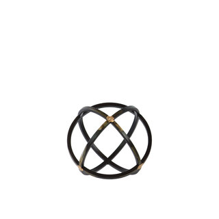 Urban Trends Collection Black Metal Dyson Sphere Orb Figurine