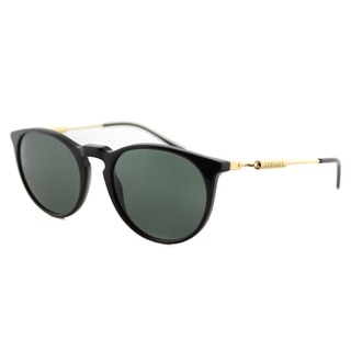 Versace VE 4315 GB0.141 Black Plastic Round Green Lens Sunglasses