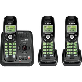 Vtech DS6120-31 DECT 6.0 Cordless Phone System with Digital Answering System and Three Handsets