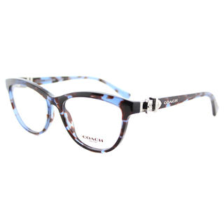 Coach HC 6087 5392 Blue Tortoise Plastic Cat-Eye Eyeglasses