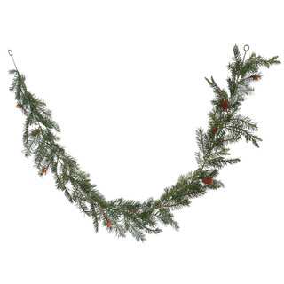 Douglas Green Plastic Fir Garland with Cones and 99 Tips