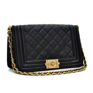 Dasein Quilted Crossbody Bag with Intertwined Leather Gold-Tone Chain Straps