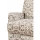 Abbyson Luca Grey Floral Swivel Glider Recliner Chair