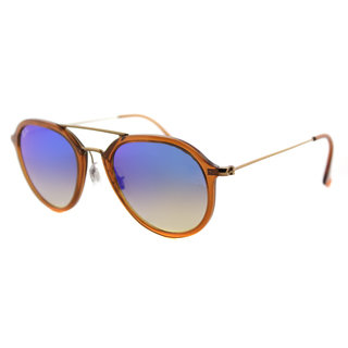 Ray-Ban RB 4253 62388B Shiny Brown With Blue Flash Gradient Lens Plastic Sunglasses
