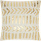 Mina Victory Luminescence Raised Tribal Print Ivory/Gold 18-inch Throw Pillow (Set of 2) by Nourison - Thumbnail 2