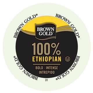 Brown Gold Coffee 100-percent Ethiopian RealCup Portion Pack for Keurig Brewers