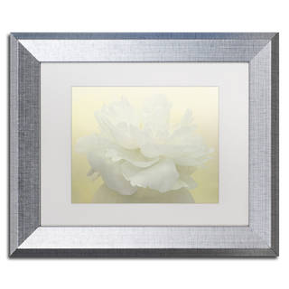 Cora Niele 'Pure White Peony' Matted Framed Art