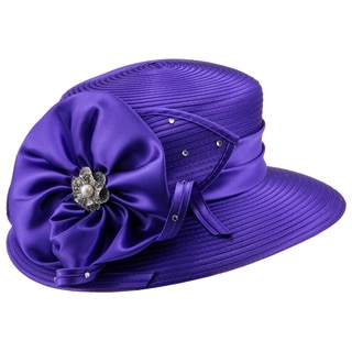 Giovanna Women's Signature Satin Flower Ribbon Hat