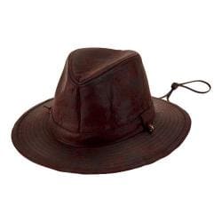 Men's San Diego Hat Company Faux Suede Fedora with Chin Cord CTH8053 Brown