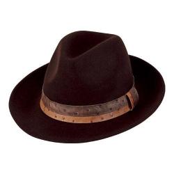 Men's San Diego Hat Company Wool Felt Fedora WFH8032 Brown
