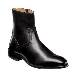 Men's Florsheim Capital Plain Toe Zip Boot Black Smooth Leather