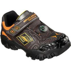 Boys' Skechers Hot Lights Damager II Adventure 2.0 Trail Sneaker Chocolate/Orange