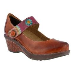 Women's L&#x27;Artiste by Spring Step Caliko Mary Jane Camel Multi Leather