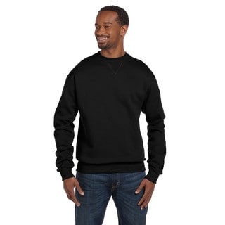 Men's V-stitch Crew-Neck Black Sweater