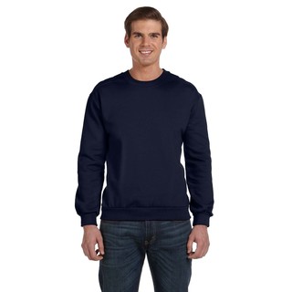 Crew-Neck Men's Fleece Navy Sweater