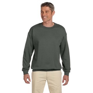 50/50 Fleece Men's Crew-Neck Military Green Sweater