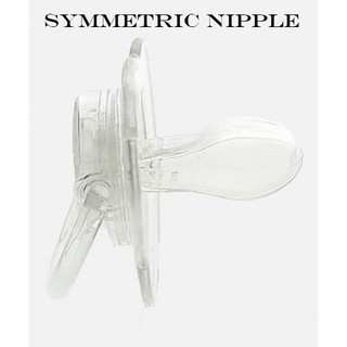 Quilted Crystal Asymmetric Nipple Pacifier with Matching Solid Ribbon Clip