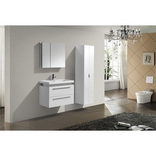 KubeBath 32-inch Wall Mount Single Sink Bathroom Vanity