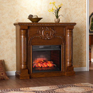 Harper Blvd Charnell Oak Infrared Electric Fireplace