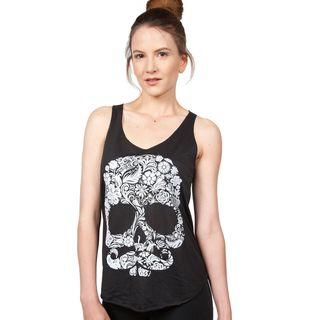 Silly Yeti Floral Skull Tank Top (Thailand)