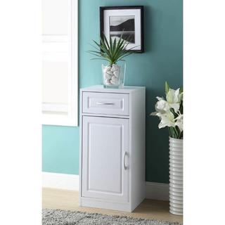 White Laminate/MDF One Door/Drawer Bathroom Base Cabinet