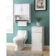 Bathroom White Water Resistant Laminate Wall Cabinet with Towel Rack - Thumbnail 1