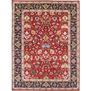 Ecarpetgallery Hand-knotted Serapi Heritage Red Wool Rug (9' x 11'10)
