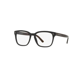 Burberry Mens BE2225 3590 Matte Black Plastic Square Eyeglasses with 55mm Lens