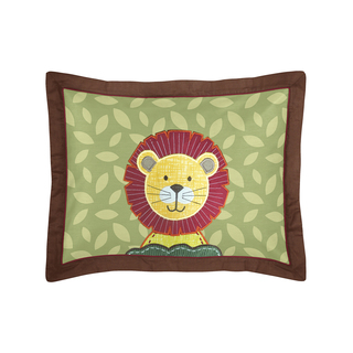 Jungle Time Collection Standard Pillow Sham by Sweet Jojo Designs