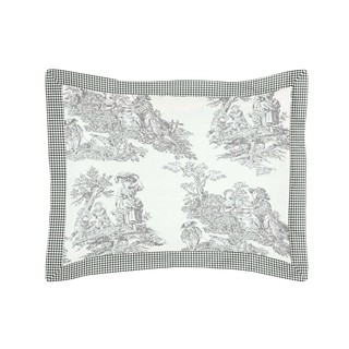 Sweet Jojo Designs Black French Toile Collection Standard Pillow Sham