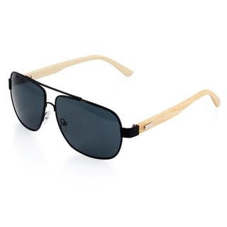 Gearonic Vintage Wooden Mirrored Fashion Aviator Sunglasses