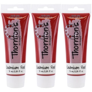 Thornton's Art Supply Cadmium Red Acrylic Paint 75ml (2.54oz) Tube
