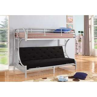 Jordan Twin C-shaped Silver Metal Futon and Bunkbed Combo By Nathaniel Home