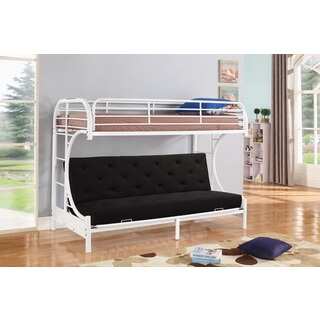 Jordan Twin C-shaped White Metal Futon and Bunkbed Combo By Nathaniel Home