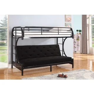 Jordan Twin C-shaped Black Metal Futon and Bunkbed Combo By Nathaniel Home