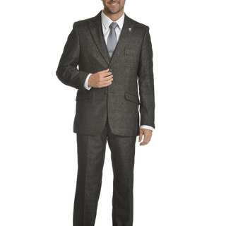 Stacy Adams Men's Micro Plaid 3-piece Suit