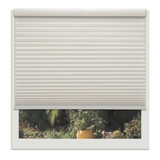 Linen Avenue Custom Cordless Seashell Off-white Polyester 44- to 45-inches Wide Light-filtering Cellular Shade