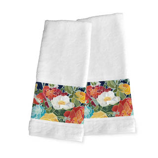 Laural Home Midnight Garden Cotton Hand Towel