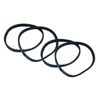 Crucial Vacuum Black Rubber Replacement Belts for Shark NV350, HV400, and NV500 Series Vacuums (Pack of 4)
