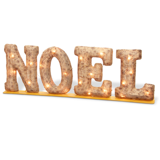 'Noel' 10.5-inch Pre-lit Burlap Decoration