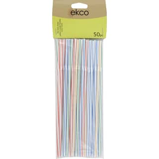 Ekco 1094975 50 Count Flex Neck Straws