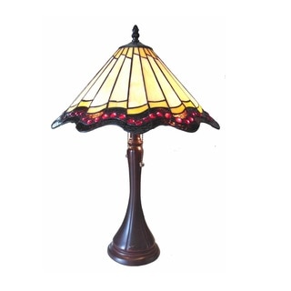 Chloe Tiffany Baroque Style 2-light Antique Bronze Table Lamp