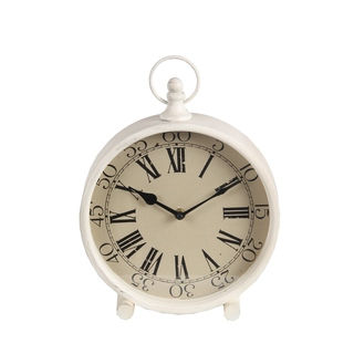 Privilege White Iron Medium-size Clock