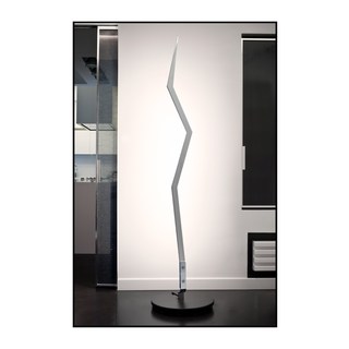 Contempo Lights Crackle Stainless Steel 63-inch LED Dimmable Floor Lamp
