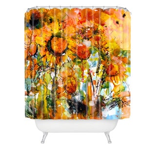 Ginette Fine Art Abstract Sunflowers Shower Curtain