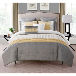 VCNY Winston 7-piece Embroidered Comforter Set