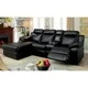 Furniture of America Faux Leather Reclining Sectional with Chaise - Thumbnail 13